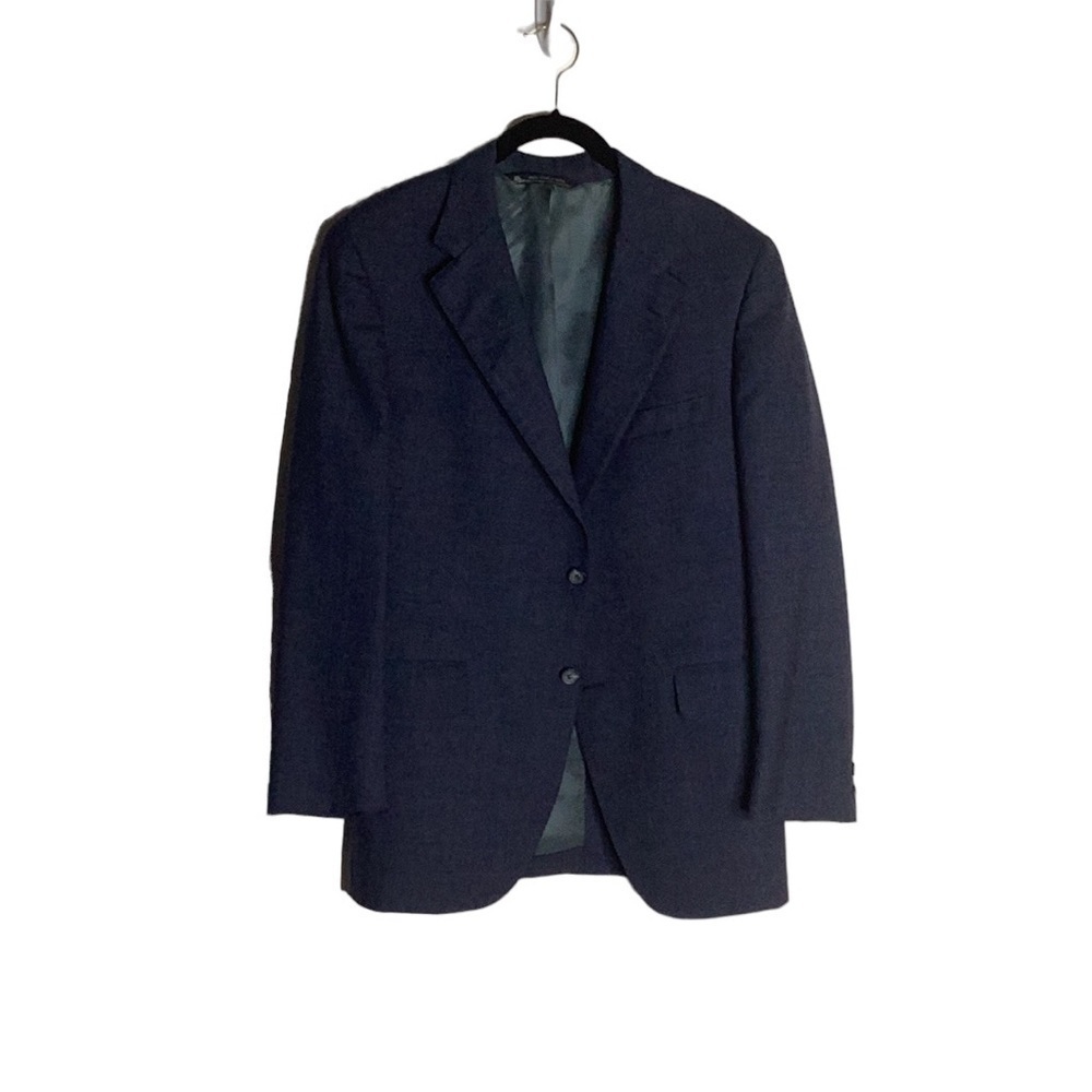 Jos A  Bank Navy Blue Sports Coat/Blazer/Suit Jacket in 100% Virgin Wool